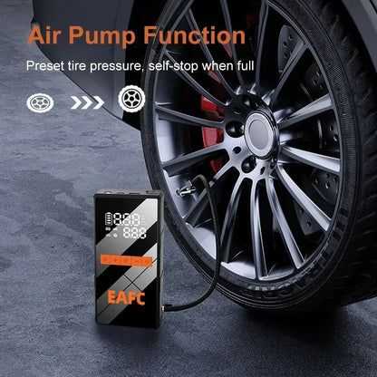 4-in-1 Car Jump Starter & Wireless Tire Inflator