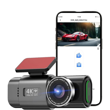 4K Dual Lens Dash Cam with GPS & Night Vision